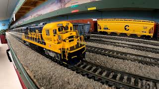 Atlas B23-7 HO Scale Product Review
In this video I take a close look at the newest run of Atlas HO Scale B23-7 Master Series locomotive. I believe this is a rerun of the B23-7 from many years ago. It has an ESU Loksound 5 decoder, LED headlights and lighted number boards.
Highlights from the video: Model has good pulling power. It was able to pull 14 coal hoppers up a 2% grade on a curve. As for details, it has a horn and wire grab irons on the hood, MU hoses, coupler cut bars, and windshield wipers.
*Edit to add, the model came with separate cab sunshades in the box. They are for the modeler to apply. I forgot to install them before making this video!
It was lacking any kind of radio antenna, roof top A/C, or bell. The LEDs were a bit on the yellow side.
I failed to point out in the video, it does have see-through steps.
In all, I give this model a 7 out of 10.
MSRP for this 2022 run is $289.95 with ESU sound from the factory. Atlas B23-7 HO Scale Product Review