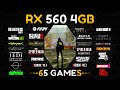 Rx 560  test in 65 games in 2024