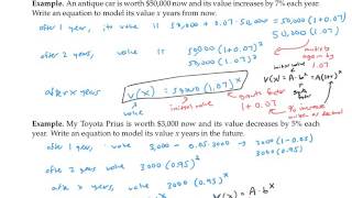 Exponential Functions Interpretations