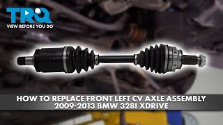 картинка: Как заменить передний левый узел полуоси CV 2009-2013 BMW 328i xDrive