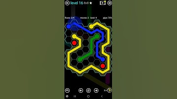How To Solve Flow Free Hexes Extreme Pack Level 16 8x8 Board Walk Through Solution Walkthrough