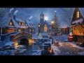 Santa’s Christmas Village 🎅✨ Snowfall, Warm Lights & Cozy Winter Market Ambience