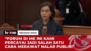 Di MK, Sri Mulyani Sebut Banyak Negara Krisis karena Buruk Kelola APBN | Breaking News tvOne