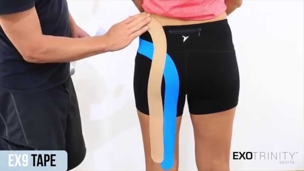 How To Apply Ex9 Kinesiology Tape For Sciatica Youtube