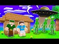 INVADIMOS O DISCO VOADOR DOS ALIENÍGENAS NO MINECRAFT!!