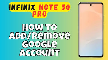 infinix note 50 pro Remove Google Account || How to Add/Remove Google Account