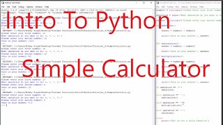 Intro To Python #4 - Creating a Calculator