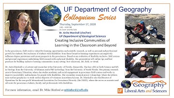 Creating Inclusive Communities of Learning in the Classroom and Beyond - UF Geography Colloquium