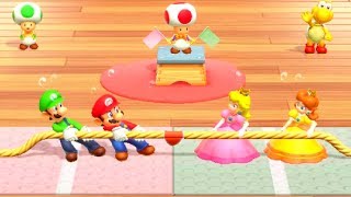 Super Mario Party - Mario & Luigi vs Peach & Daisy - Team Minigames