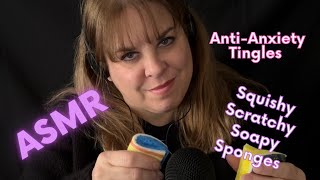 ASMR Squishy Scratchy Soapy Sponges Wash Away Anxiety