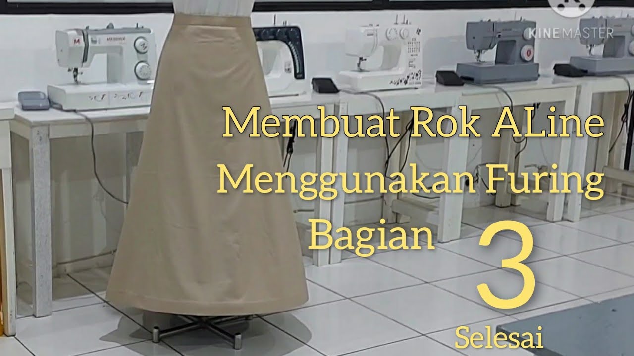 Finishing Rok ALine dengan furing