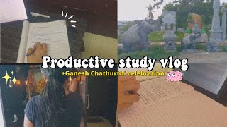 Productive Study Vlog Ft. Lots Of Studying Ganesh Chathurthi Collab Macs School Life
