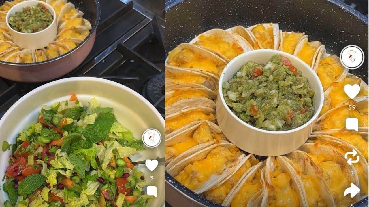 تورتيا بحشوة الدجاج والذره + سلطة فتوش 