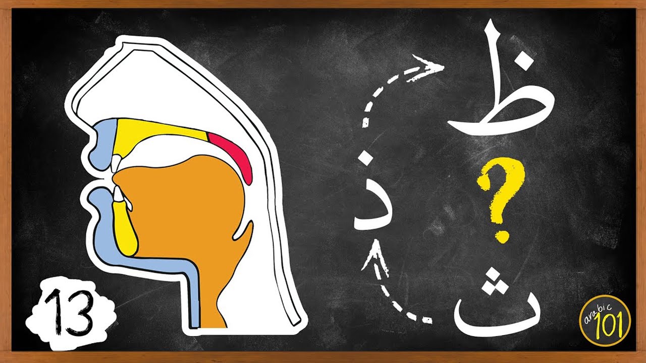 Arab tilida «ظ» harfini oson o‘rganish usuli | Maxraj va sifatlar, 13-dars | Arabic101
