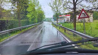 POV DRIVING IN THE RAIN: MONZA BRIANZA - SAN DONATO - MILAN ITALY 4K screenshot 4