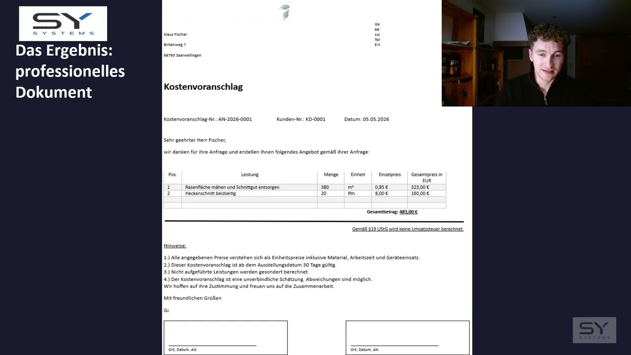 SY Systems Demo – Prozessautomatisierung