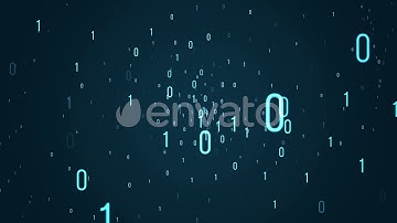 Binary Data Digits Cloud Formation - 4K