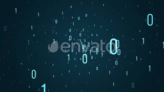 Binary Data Digits Cloud Formation - 4K