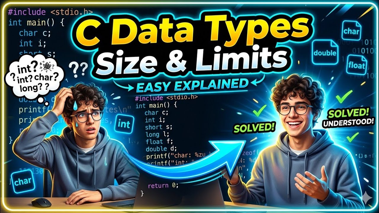 C Program to Find Size and Limits of Data Types | sizeof() Explained ...