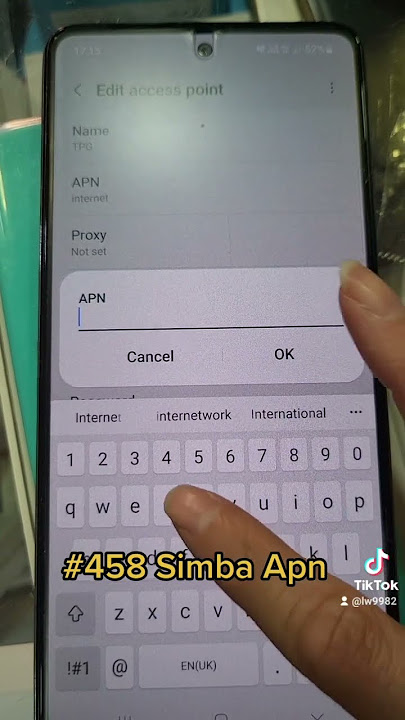 458 Simba Apn . Make sure data roaming is on when oversea.  #simba #simbapn #simbaroaming