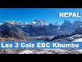 Trek traverse les 3 cols three passes nepal everest 4k  avril 2023