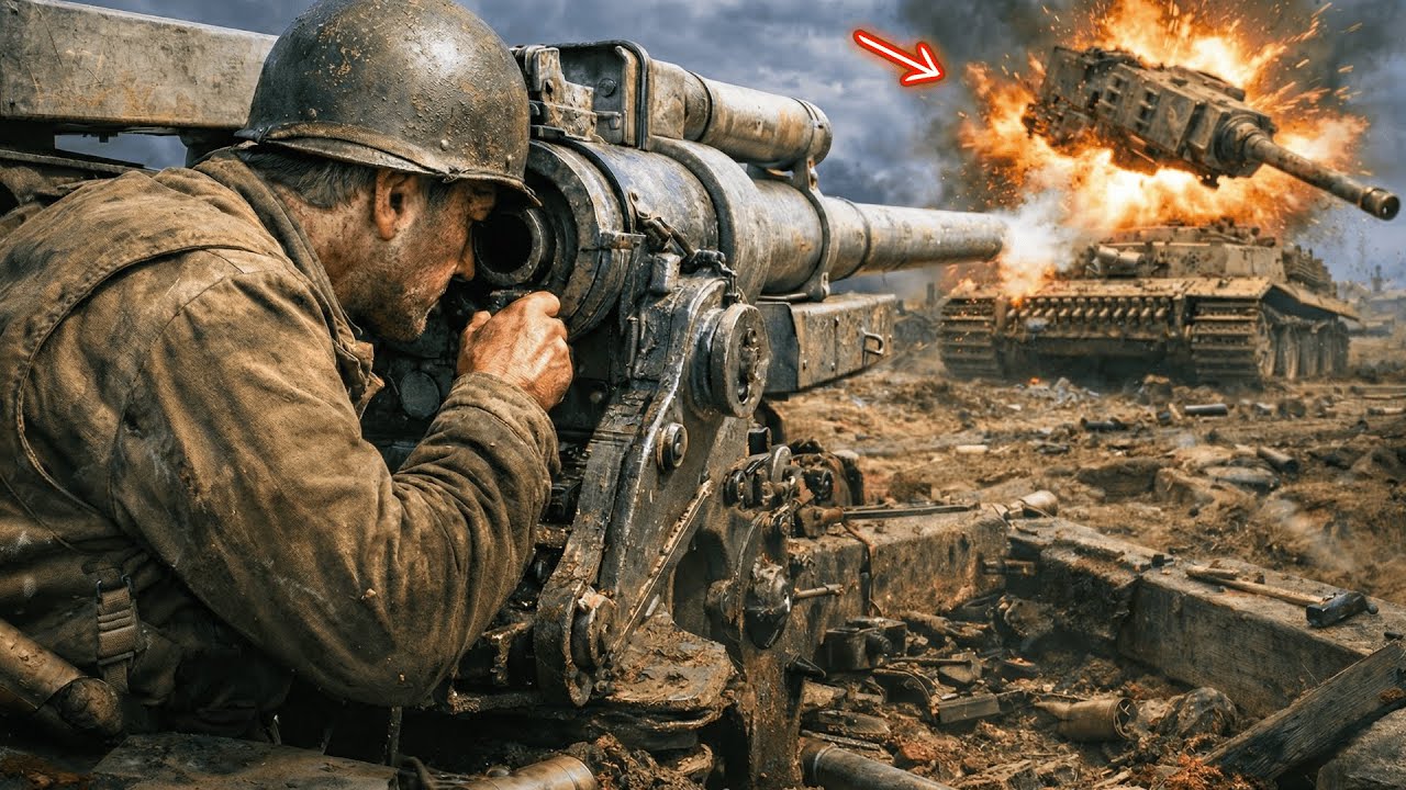 Wyśmiali jego zdobyczną armatę... dopóki nie zniszczył 3 Tygrysów