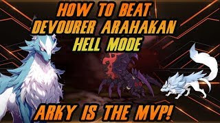 HOW TO BEAT DEVOURER ON HELL FEATURING ARKY! EPIC SEVEN
