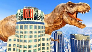 غزو الديناصورات مدينة لوس سانتوس لعبة جي تي أي 5 | GTA V Dinosaurs vs Los Santos