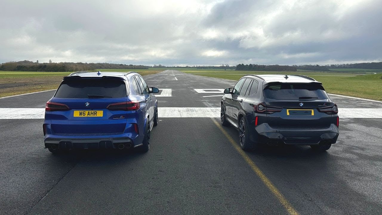 ⁣DRAG RACE! BMW X5 M Competition Vs BMW X3 M Competition!