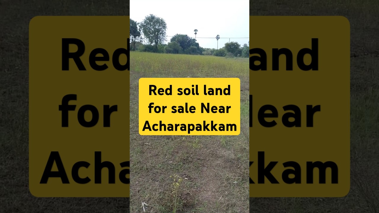 Red soil land for sale Near Acharapakkam