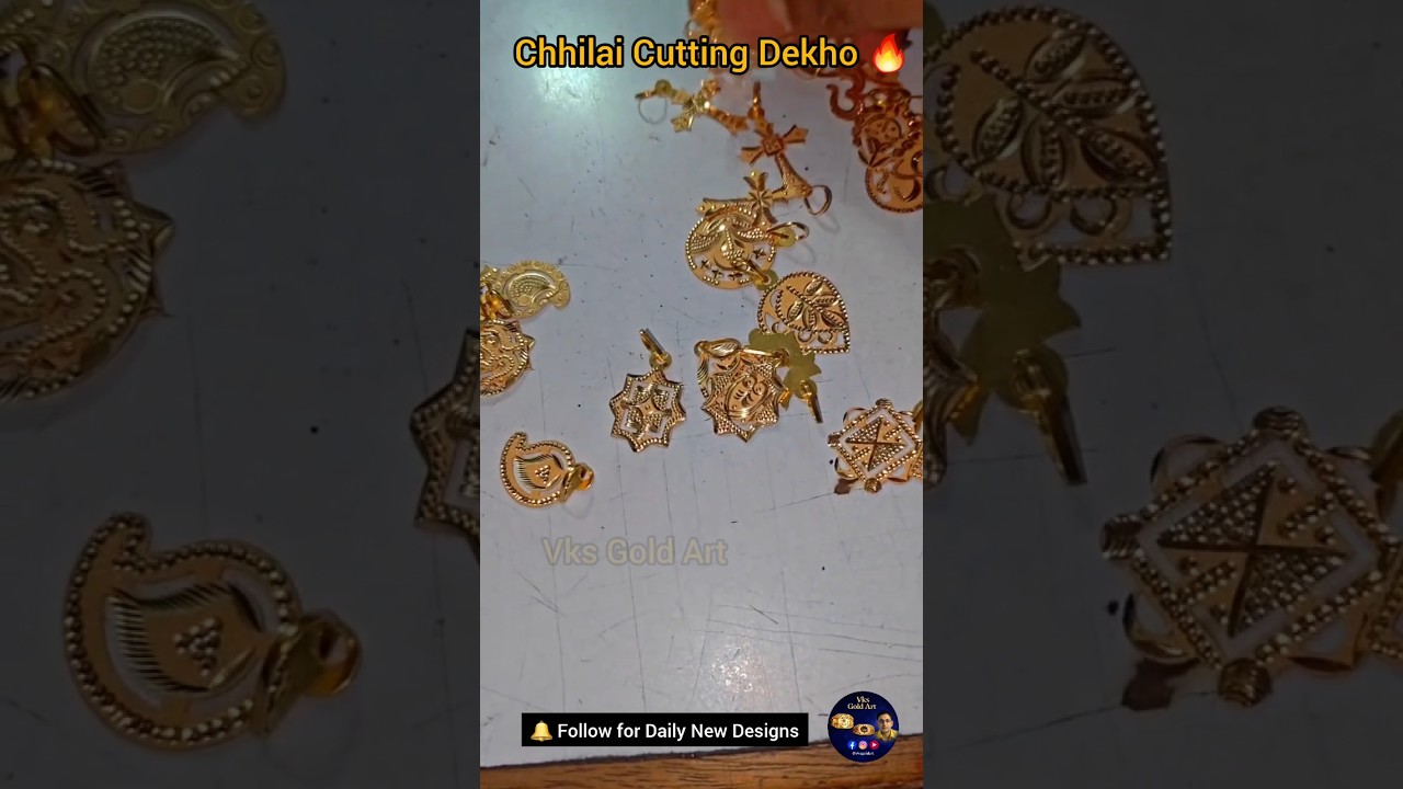 Gold Locket Chhilai Cutting 🔥 | Satisfying Design | Vks Gold Art