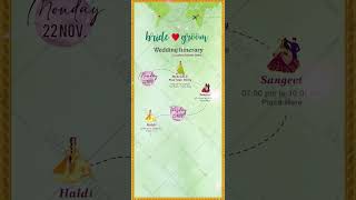 Wedding Itinerary Card Video Digital Wedding Invitation Video Im-2272-V