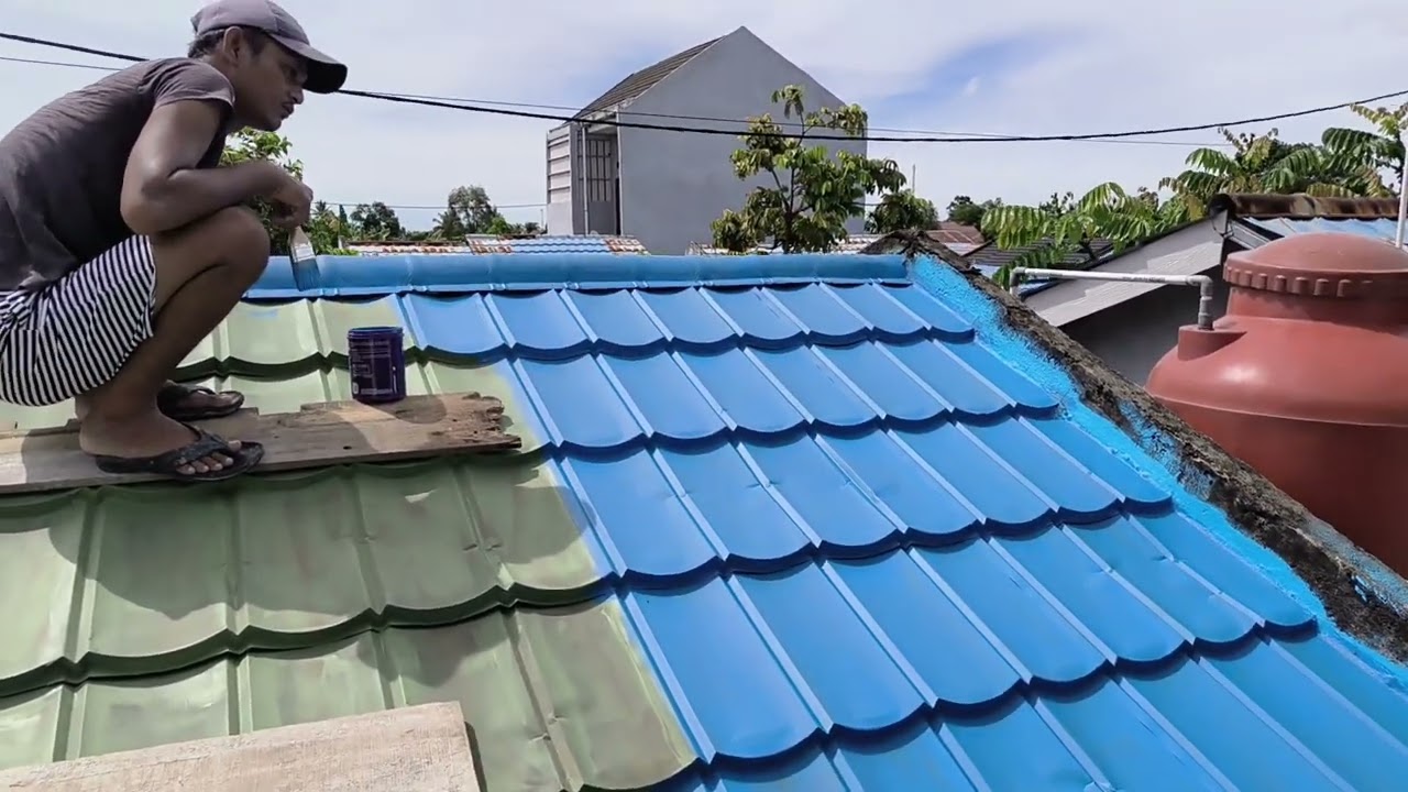 Cat Ulang atap rumah setelah ulang tahun ke 9 wkwkwk