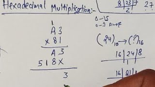 Hexadecimal Multiplication in hindi | Lec-19