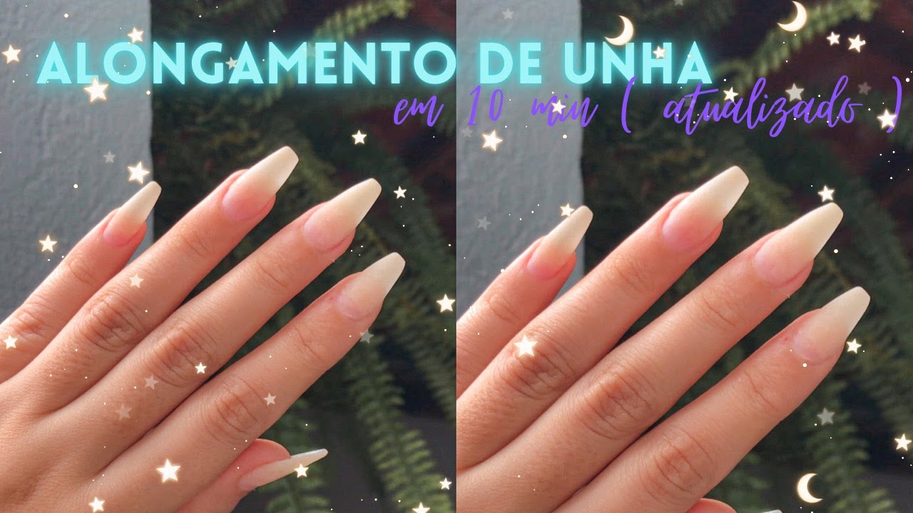 ✨ ALONGAMENTO DE UNHA CASEIRO / emely amaral ✨