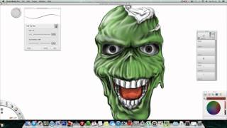 colouring zombie head pt2