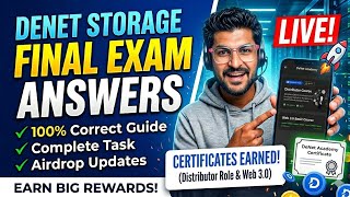 Denet Storage Distribution Course Final Exam 🧠 Full Answers Guide | Denet Storage Airdrop Update