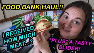 *NEW* Food Bank Haul with Meal! Whipping up Some TASTY Sliders!