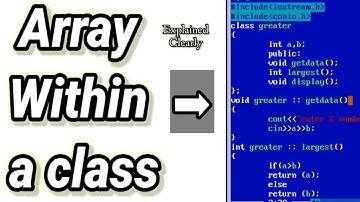 Array with in a class in hindi | array within a class C++ Bca kud hindi | @Bca kud hindi