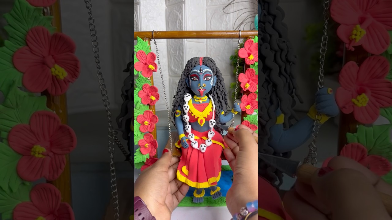 DIY clay Maa Kali idol making ideas 