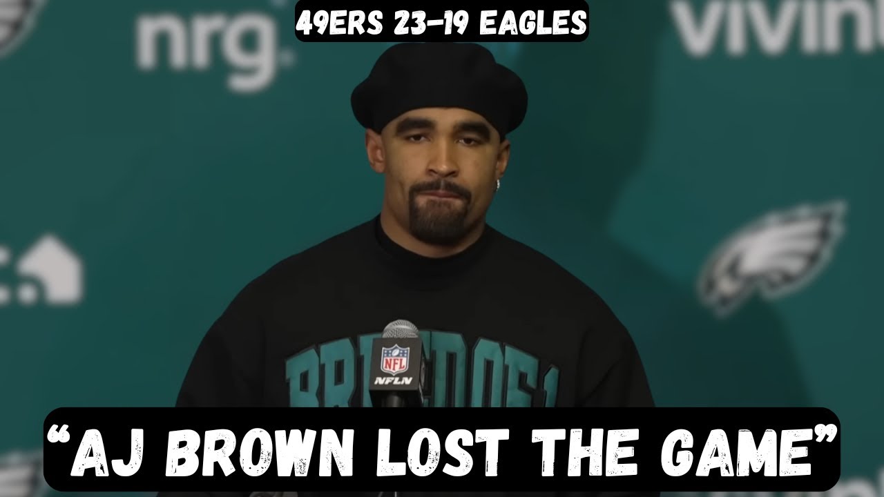 Jalen Hurts GOES OFF on AJ Brown after playoff exit - Post Game Press  Conference - 49ers vs Eagles