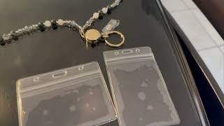 Stylish Natural Stone Beaded Lanyard: Retractable ID Badge Holder for Women