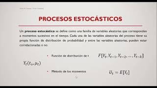 Procesos Autorregresicos, Ar, Ma, Arma, Arima
