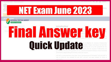 Final Answer Key announcement Date? NET Exam June 2023 Final Provisional Answer Key? New Update