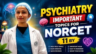 Most Important Psychiatry (mental health nursing)Topics for NORCET Exam!iram fatima nursing