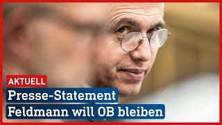 Kein Rücktritt - Feldmann will Frankfurter OB bleiben | hessenschau