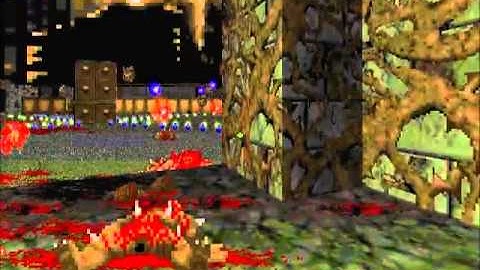 Brutal doom II map 18 - The Courtyard