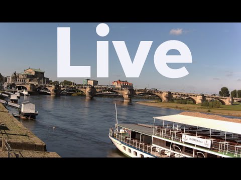 Dresden Elbe River & Old Town Panorama live cam preview
