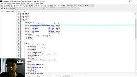 program c++ kedai kopi