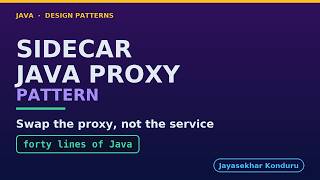 Sidecar in Java - Swapping the Proxy, Not the Service